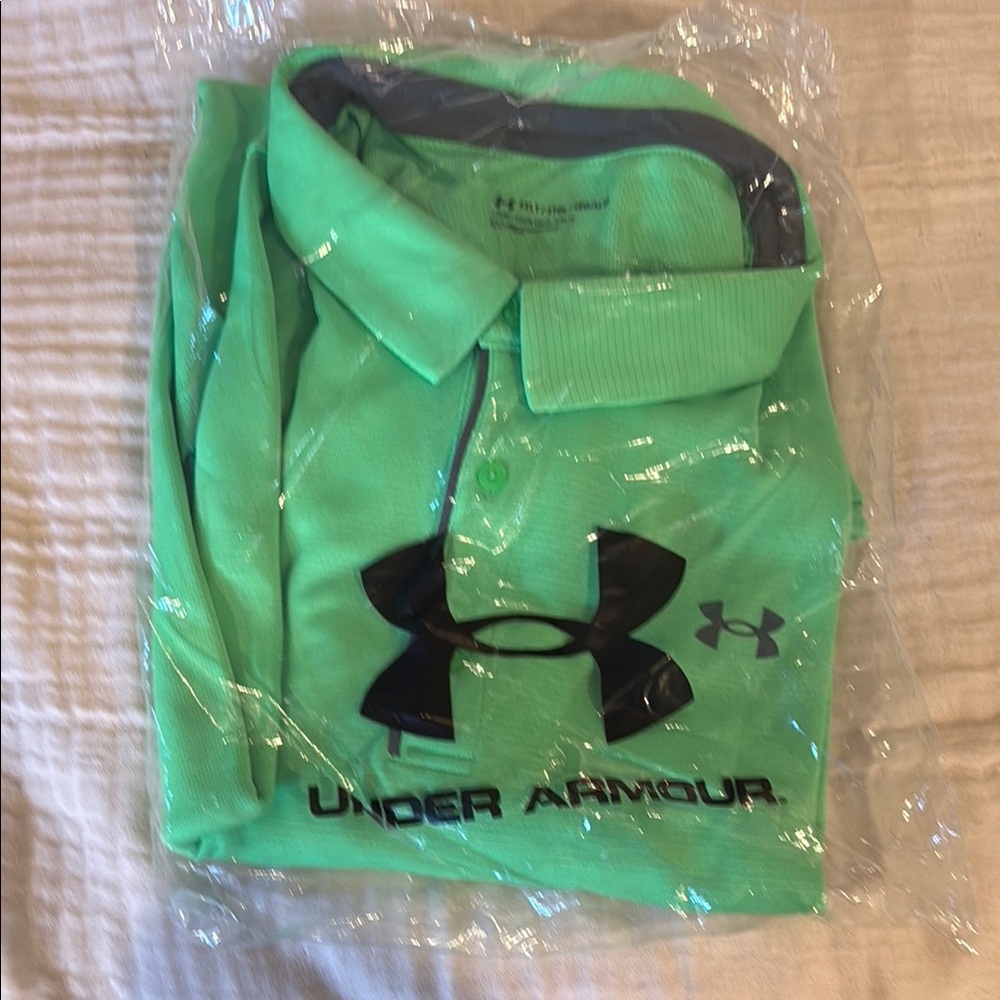 Under Armour Green Polo Shirt Brand new.  Size 4XLT.